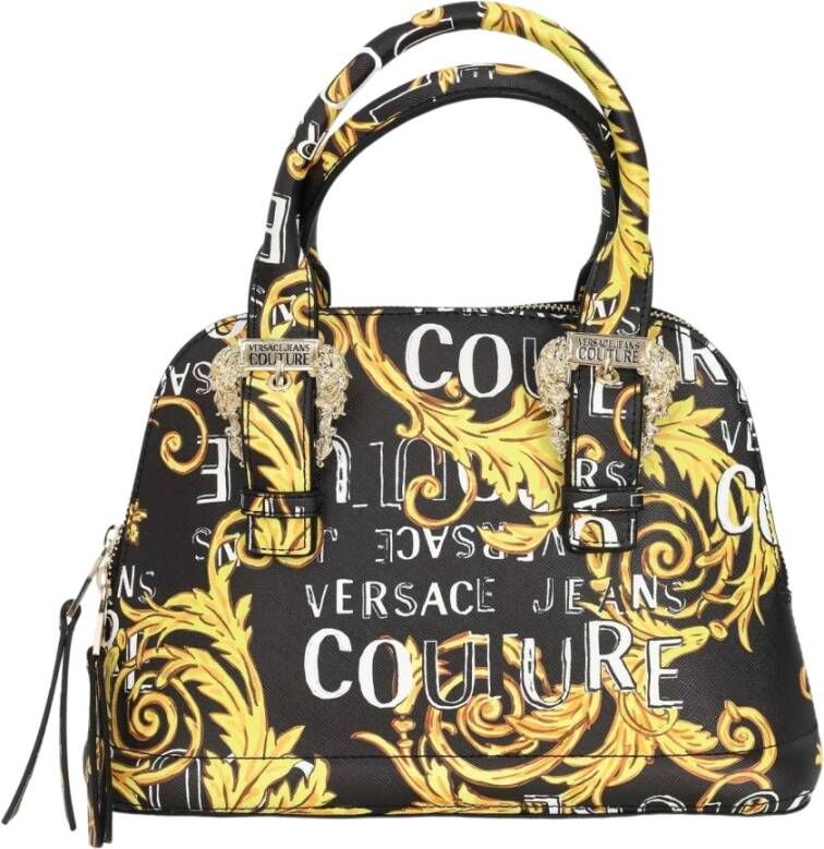 Versace Jeans Couture Zwart-Gouden Dames Casual Tas met Barok Gespen Black Dames - Foto 2