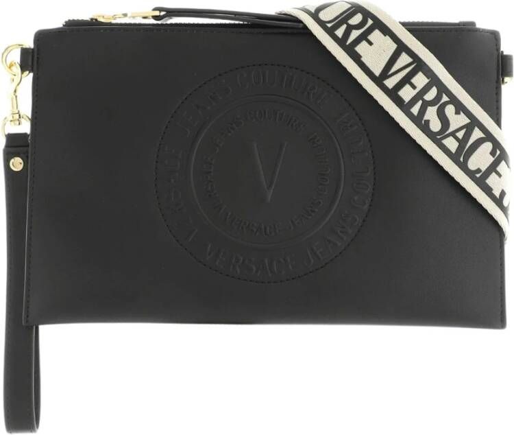 Versace Jeans Couture Crossbody bags Range V Emblem in zwart
