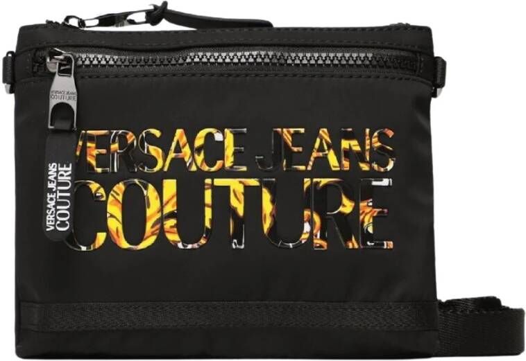 Versace Jeans Couture Zwarte heren Pochette met Versace logo Black Heren