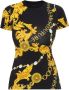 Versace Jeans Couture Slim Fit Logo Print T-shirt voor vrouwen Black Dames - Thumbnail 3