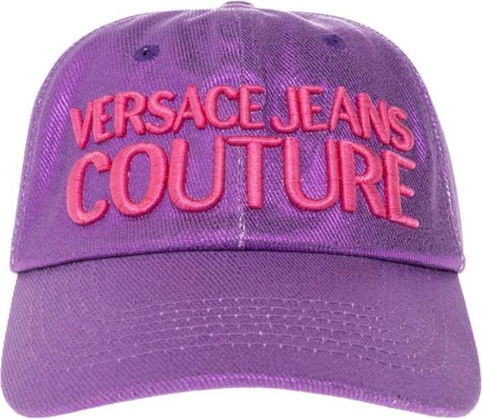 Versace Jeans Couture Baseball cap with logo Paars Dames