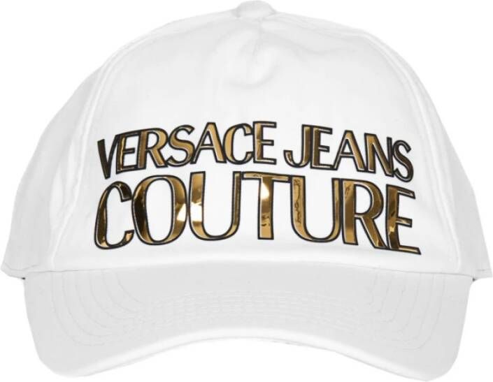 Versace Jeans Couture Witte Baseballpet met Gouden Logo White