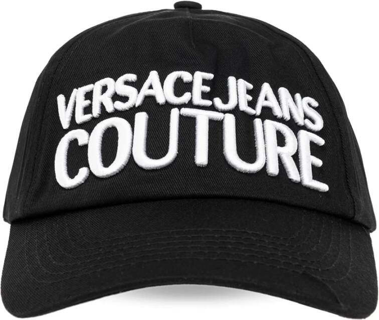 Versace Jeans Couture Hoed met Ronde Kroon en Borduursel Black Heren