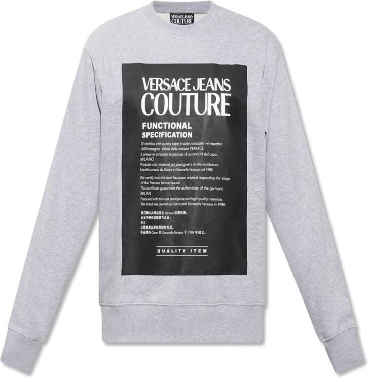 Versace Jeans Couture Bedrukt sweatshirt Grijs Heren