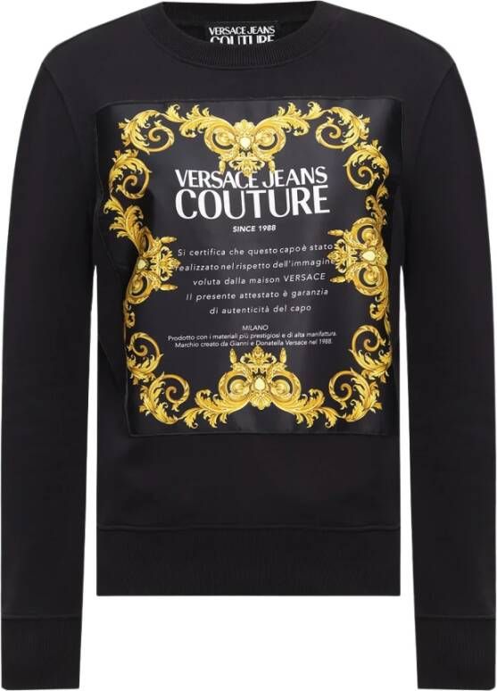 Versace Jeans Couture Bedrukt sweatshirt Zwart Dames