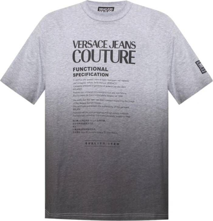 Versace Jeans Couture Bedrukt t-shirt Grijs Heren