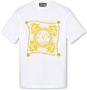 Versace Jeans Couture Witte Katoenen T-shirt met Logo Print White Heren - Thumbnail 1