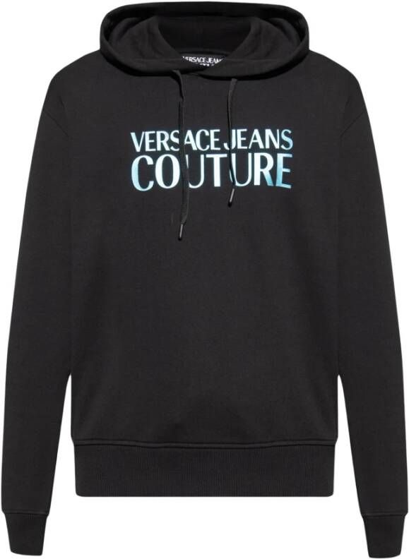 Versace Jeans Couture Zwarte Sweaters met 98% Katoen Black Heren