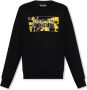 Versace Jeans Couture Zwarte Sweaters met Institutioneel Logo en Gouden Chain Couture Print Black Heren - Thumbnail 1