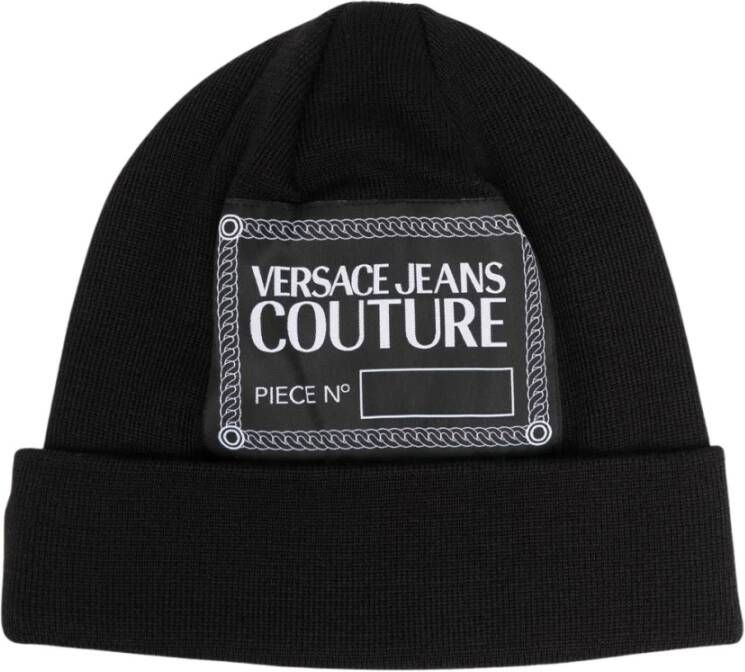 Versace Jeans Couture Stijlvolle Warmte met Brimless Cap Black Heren