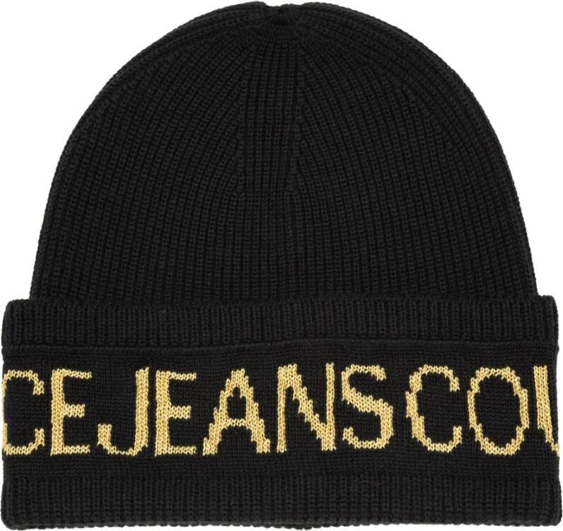 Versace Jeans Couture Zwarte Hoeden voor Stijlvolle Look Black Heren