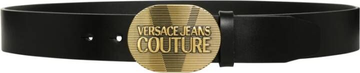 Versace Jeans Couture Leren Riem Black Heren