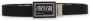 Versace Jeans Couture Omkeerbare zwarte leren riem met logo Black Heren - Thumbnail 1