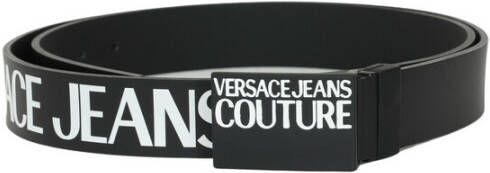 Versace Jeans Couture Zwarte Omkeerbare Riem met Wit Logo Black Heren