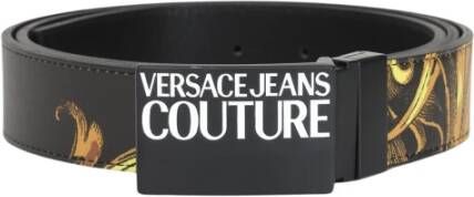 Versace Jeans Couture Omkeerbare Barok Leren Riem voor Vrouwen Black Dames