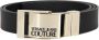 Versace Jeans Couture Zwarte Leren Unisex Riem met Logo Gesp Black Unisex - Thumbnail 2