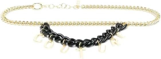 Versace Jeans Couture Luxe Goudkleurige Chain-Link Riem Black Dames
