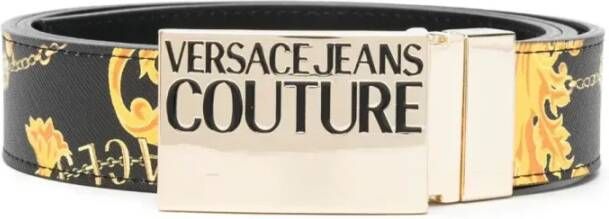 Versace Jeans Couture Barok Logo Riem voor Modieuze Vrouwen Black Dames