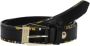Versace Jeans Couture Zwarte Barok Print Riem met Logo Gesp 100 Black Heren - Thumbnail 1