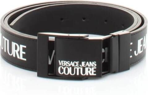 Versace Jeans Couture Zwarte Leren HerenRiem 100 Black Heren
