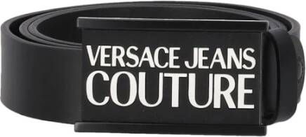 Versace Jeans Couture Zwarte Leren HerenRiem 100 Black Heren