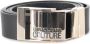 Versace Jeans Couture Zwarte Leren Unisex Riem met Logo Gesp Black Unisex - Thumbnail 1