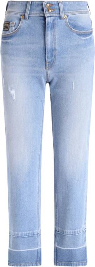 Versace Jeans Couture Bijgesneden jeans Blauw Dames