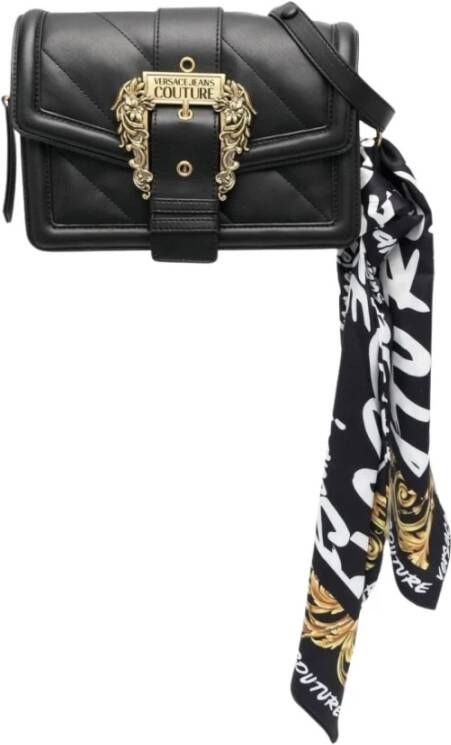 Versace Jeans Couture Gewatteerde schoudertas en logo-gelogde Buckle Woman 73Va4Bf1-Zs409 Black Zwart Dames