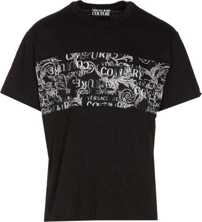 Versace Jeans Couture Grijze T-shirt en Polo Collectie Black Heren