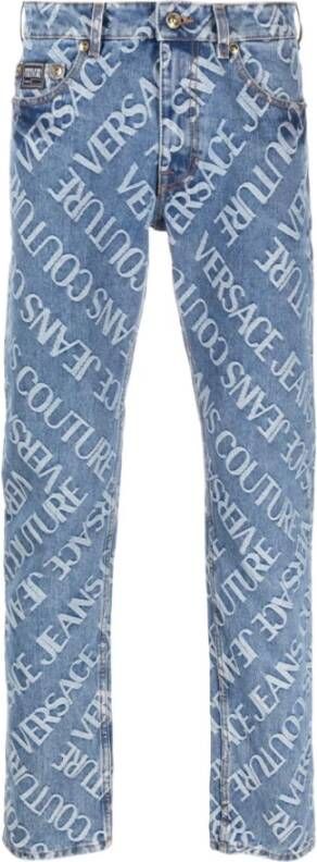 Versace Jeans Couture Blauwe Jeans voor Heren Blauw Heren