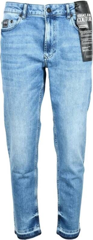 Versace Jeans Couture Blauwe Jeans voor Heren Blauw Heren