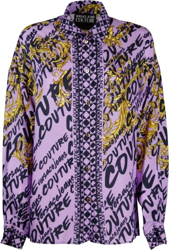 Versace Jeans Couture Fantasy Casual Overhemd Purple Dames