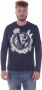 Versace Jeans Couture Jersey Cotton Mars Sweater Pullover Blue Heren - Thumbnail 1