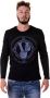 Versace Jeans Couture Gezellig Gebreide Trui Pullover Black Heren - Thumbnail 1