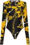 Versace Jeans Couture Zwarte Chain Couture Body met Lange Mouwen Paarse Chain Couture Top voor Vrouwen Black Purple Dames - Thumbnail 9
