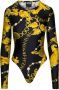Versace Jeans Couture Zwarte Chain Couture Body met Lange Mouwen Paarse Chain Couture Top voor Vrouwen Black Purple Dames - Thumbnail 15