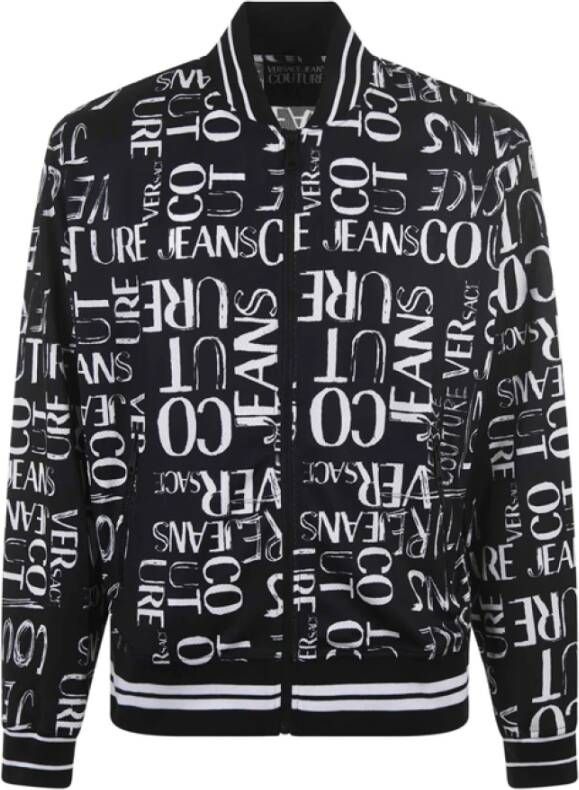 Versace Jeans Couture Logo-print Sweatshirt met rits Black Heren