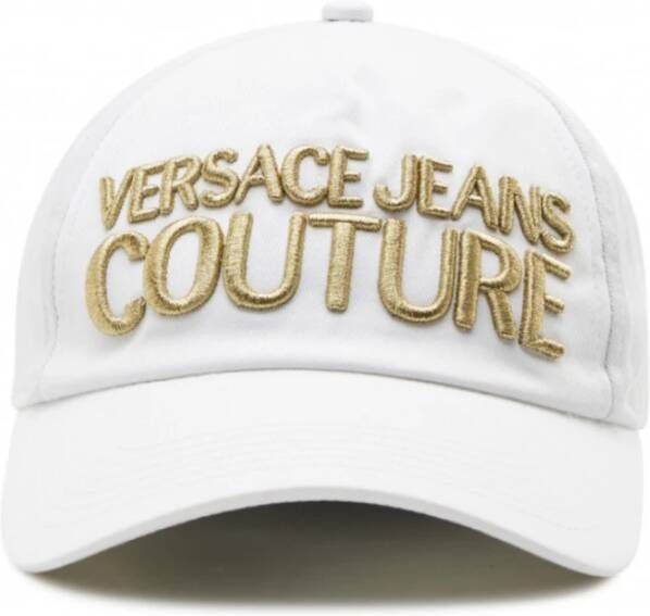 Versace Jeans Couture Geborduurde Pet Verhoog je Stijl White Unisex