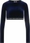 Versace Jeans Couture Stijlvolle Crop Top met Mouwen Blue Dames - Thumbnail 1