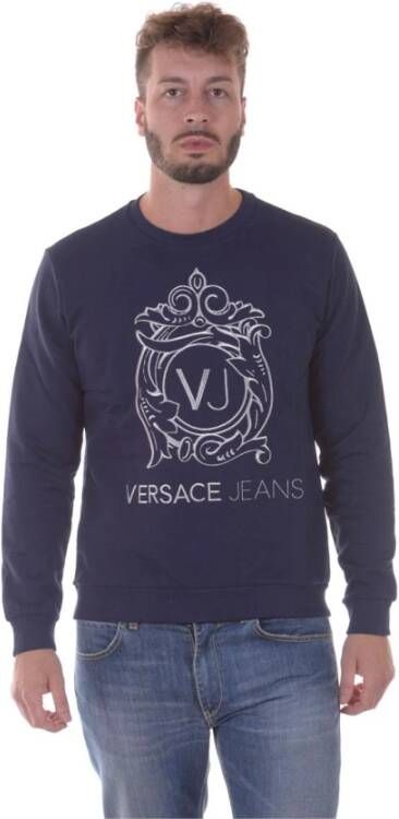 Versace Jeans Couture Stijlvolle Heren Sweatshirt Blue Heren