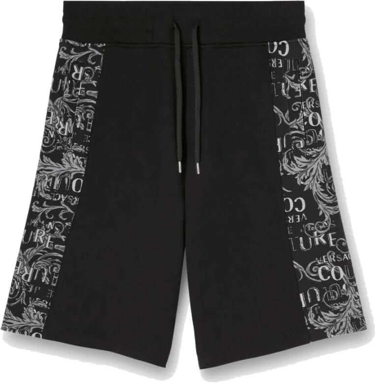 Versace Jeans Couture Barok Logo Couture Sweat Shorts Black Heren