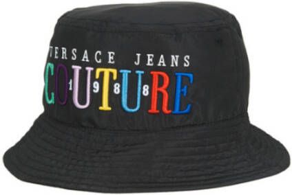 Versace Jeans Couture Bucket hat with logo Zwart Heren