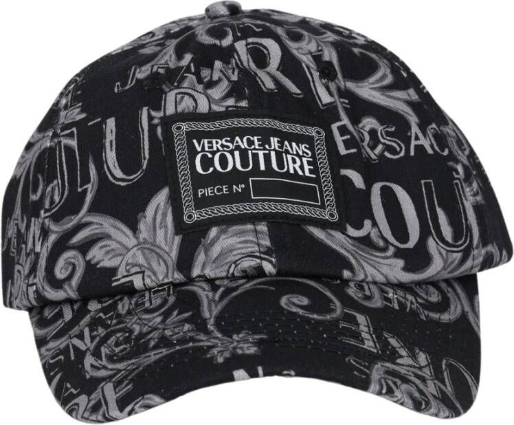 Versace Jeans Couture Logo Couture Black Grey Baseball CAP Zwart Heren