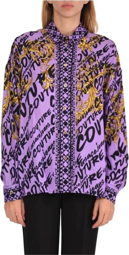 Versace Jeans Couture Fantasy Casual Overhemd Purple Dames