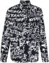 Versace Jeans Couture Print Popeline Co Print Graffiti Overhemd Black Heren - Thumbnail 4
