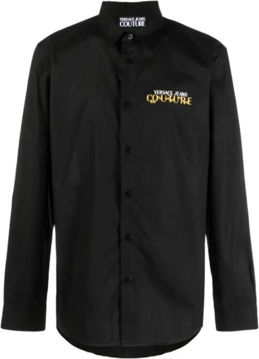 Versace Jeans Couture Zwarte Stijlvolle Shirt met Unieke Print Black Heren
