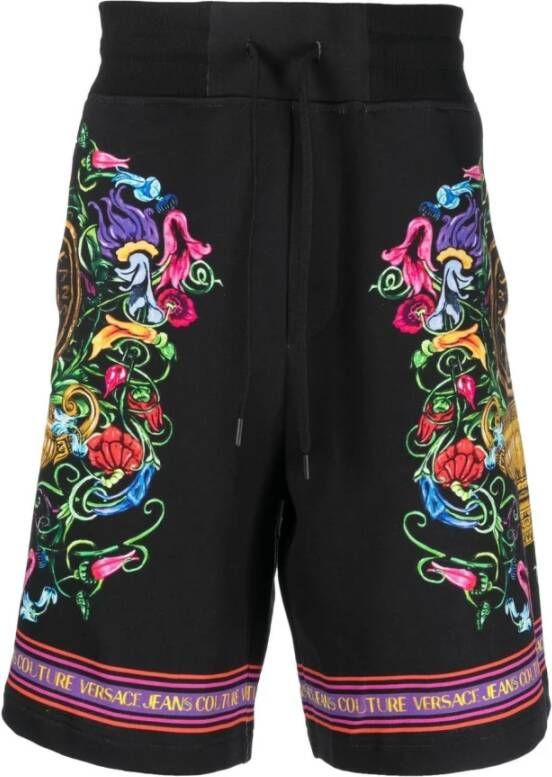 Versace Jeans Couture Shorts met Bloemenprint en Logo Multicolor Heren
