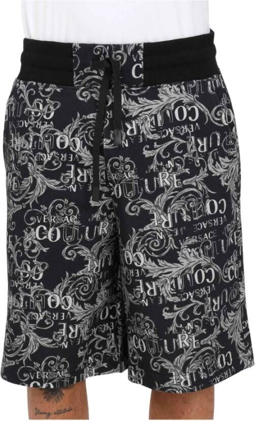 Versace Jeans Couture Casual Katoenen Shorts voor Heren Black Heren