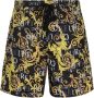 Versace Jeans Couture Shorts met Barokprint en Elastische Tailleband Black Heren - Thumbnail 3
