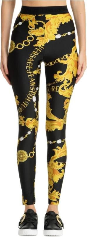 Versace Jeans Couture Chain Couture Leggings Zwart Dames